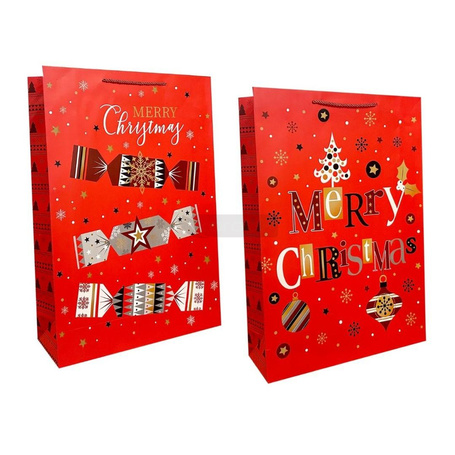 Torebka prezentowa XL Boże Narodzenie szerokie dno