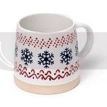 Kubek kamionkowy Świąteczny płatek śniegu