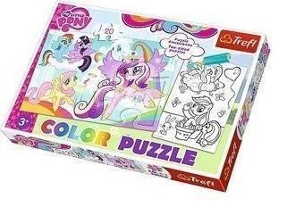 40 Elementów Color puzzle - Kucyki Pony