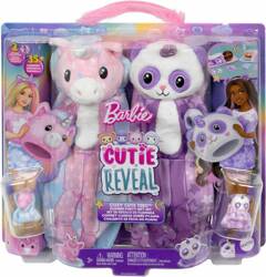 BARBIE CUTIE REVEAL Piżama party Zestaw prezentowy 2 LALKI + AKCESORIA HRY15