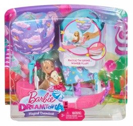 BARBIE Chelsea Magiczna łódka + lalka DWP59