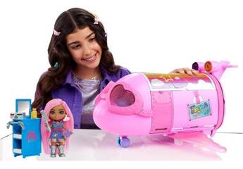 BARBIE EXTRA FLY LUKSUSOWY SAMOLOT DLA LALEK + mini lalka Barbie w zestawie HPF72