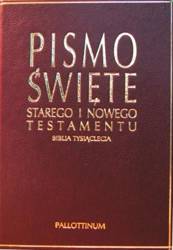 Biblia Tysiąclecia - opr. skórzana złote tłoczenia