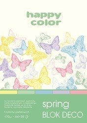 Blok A4/20K Deco Spring 170g HAPPY COLOR