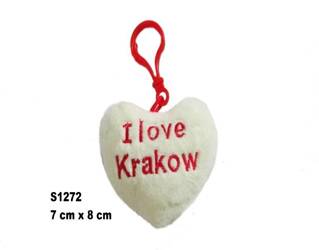 Brelok serce I love Kraków