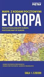 Europa 1:5 200 000 mapa z kodami pocztowymi