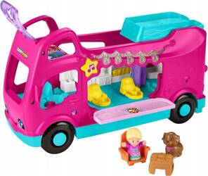 FISHER PRICE LITTLE PEOPLE LALKA BARBIE samochód duży kamper +18m HYR85