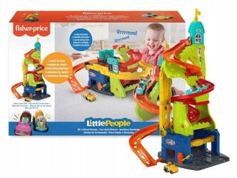 FISHER PRICE LITTLE PEOPLE TOR SAMOCHODOWY TOR ZJEŻDŻALNIA 2w1 HBD77