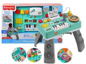 FISHER PRICE MUZYCZNY STOLIK DJ zabawka edukacyjna HRB65