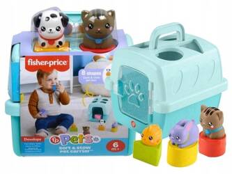 FISHER PRICE PETS TRANSPORTER DLA ZWIERZĄTEK sorter z klockami dla malucha HTW93