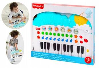 FISHER PRICE PIANINKO ZE ZWIERZĄTKAMI interaktywna zabawka dla malucha +12 22318