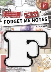 Forget me sticky notes kart samoprzylepne litera F