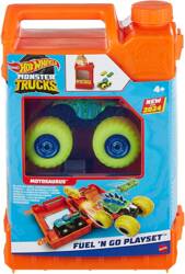 HOT WHEELS MONSTER TRUCK ZESTAW DO ZABAWY TANKUJ I JEDŹ + autko Motosaurus HXT04