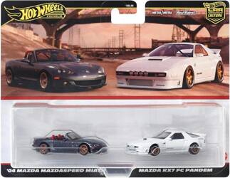 HOT WHEELS PREMIUM CULTURE CAR 2-pack 04 Mazda Mazdasspeed/Mazda RX7 FC Pan HRR75