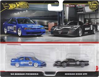 HOT WHEELS PREMIUM CULTURE CAR 2-pack '94 Nissan Primera/ Nissan R390 GT1 HRR74