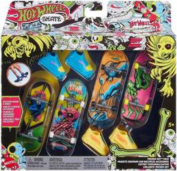 HOT WHEELS Skate Fingerskate Tony Hawk zestaw DESKOROLKA Neon 4-pak +buty HPG23