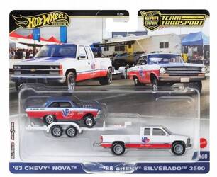 HOT WHEELS Team Transport #68 HRV42 63 Chevy Nova & 88 Chevy Silverado 3500 HRV42