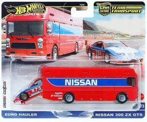 HOT WHEELS Team Transport #73 HRV44 '94 Nissan 300 ZX GTS & Euro Hauler