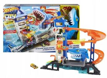 HOT WHEELS ZESTAW MIEJSKI PORT ATAK REKINA + autko zestaw do zabawy HDP06