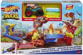 Hot Wheels Monster Truck zestaw Demolka na stacji HFB12