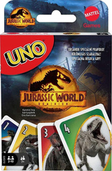 JURASSIC WORLD Dominion Gra karty UNO gra rodzinna GXD72