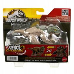 JURASSIC WORLD FIERCE CHANGERS DINOZAUR 2w1 Stegosaurus /Carnotaurus HVB19