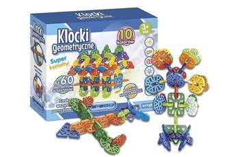 Klocki geometryczne e-edu 60 el.