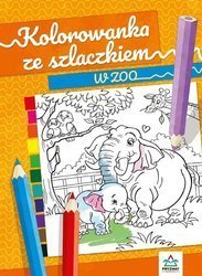 Kolorowanka ze szlaczkiem. W ZOO