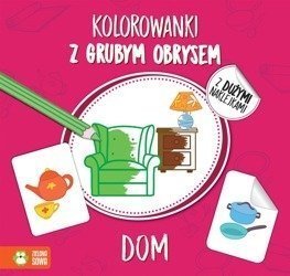 Kolorowanki z grubym obrysem. Dom