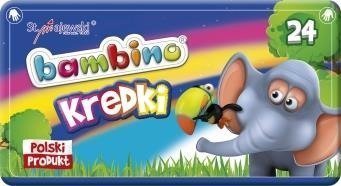 Kredki 24 kolory w metalowym pudełku Mini ZOO Bambino