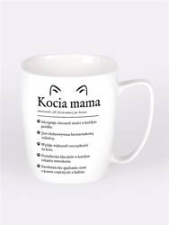 Kubek ceramiczny biały Kocia mama