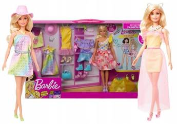 LALKA BARBIE ZESTAW DELUXE lalka + ubranka buty GFB83