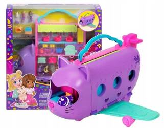 LALKA POLLY POCKET KOTOLOT KOCI SAMOLOT + akcesoria zestaw do zabawy HWP19