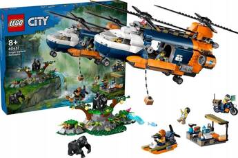 LEGO CITY 60437 HELIKOPTER BADACZY DŻUNGLI W BAZIE