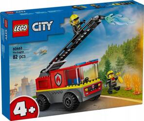 LEGO CITY 60463 Wóz strażacki z drabiną, zestaw klocków dla dzieci +4 lata