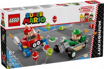 LEGO SUPER MARIO 72034 Mario Kart Baby Mario kontra Baby Luigi