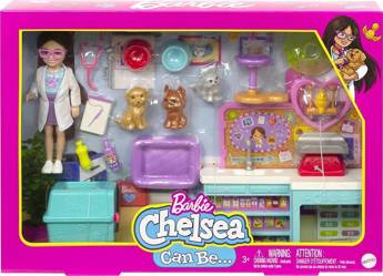 Lalka Barbie Chelsea Weterynarz HGT12