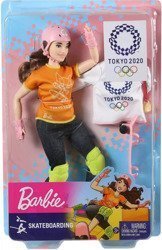 Lalka Barbie Olimpijka Skaterka GJL78