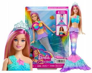 Lalka Barbie Syrenka migoczące światełka HDJ36