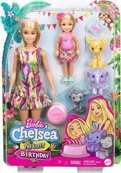 Lalka Barbie i Chelsea i zwierzątka zestaw GTM82