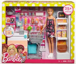 Lalka Barbie + supermarket FRP01