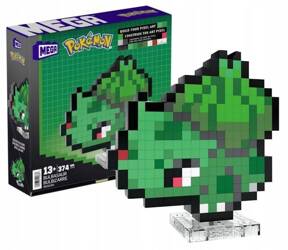 MEGA CONSTRUX KLOCKI 374 el POKEMON BULBASAUR PIXEL ART HTH75