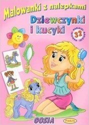 Malowanki z nalepkami. Dziewczynki i kucyki. Gosia