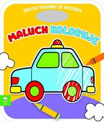 Maluch koloruje auto