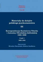 Materiały do dziejów pol. językoznawstwa 3 T.1-2