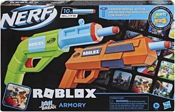 NERF ROBLOX ROBLOX JAILBRAK ARMORY zestaw dwóch wyrzutni + 10 strzałek F2479