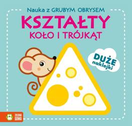 Nauka z grubym obrysem. Kształty. Koło i trójkąt