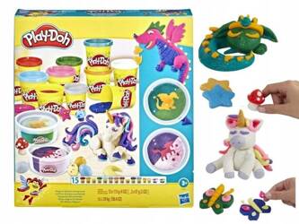 PLAY DOH CIASTOLINA ZESTAW MAGICZNY BLASK 15 błyszczących tub aż 1,59 kg F3612