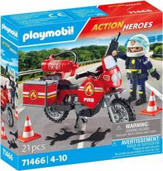 PLAYMOBIL ACT!ON HEROES 71466 MOTOCYKL STRAŻY POŻARNEJ NA MIEJSCU WYPADKU