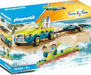 PLAYMOBIL Family Fun 70436 Auto z przyczepką na Kanu